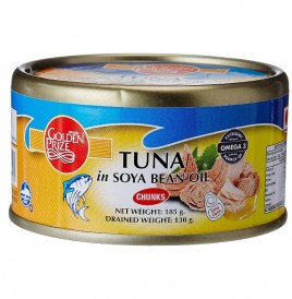Golden Prize Tuna Chunks In Soya Bean Oil  Tin  185 grams
